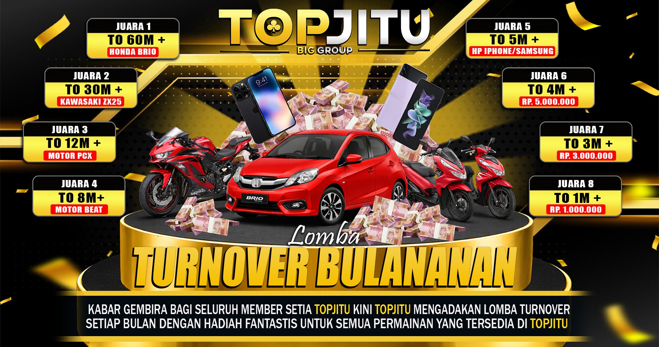 LOMBA TURNOVER BULANAN TOPJITU TERBARU
